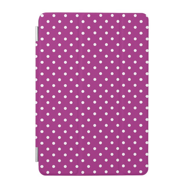Purple Polka Dot Pattern iPad Mini Cover (Front)