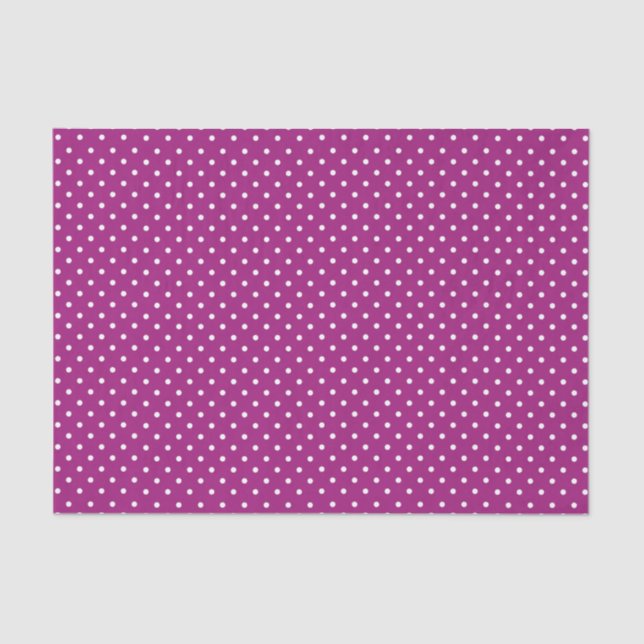 Purple Polka Dot Pattern Tissue Paper (Front)