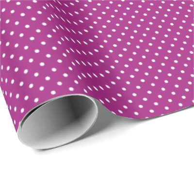 Purple Polka Dot Pattern Wrapping Paper