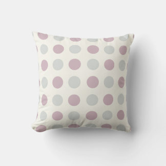 Purple Polka Dot Retro Design Throw Pillow