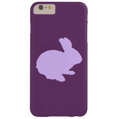 Purple Polka Dot Silhouette Bunny iPhone 6 Case