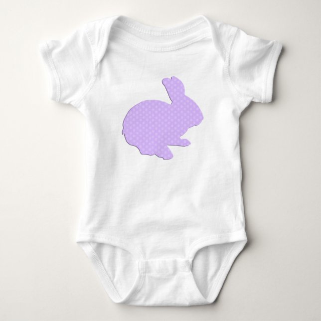 Purple Polka Dot Silhouette Easter Bunny Creeper (Front)