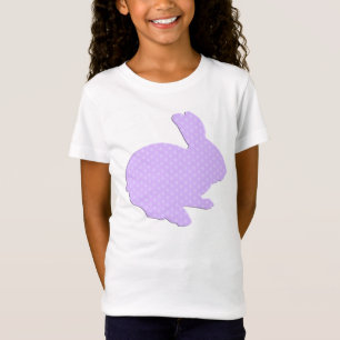 Purple Polka Dot Silhouette Easter Bunny Shirt