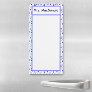 Purple Polka dot teacher appreciation gift Magnetic Notepad
