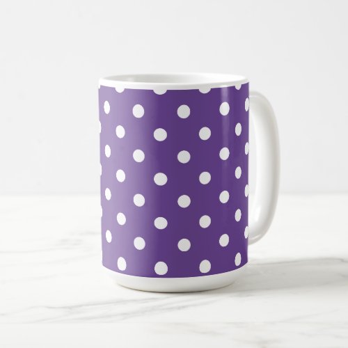 Purple Polka Dot White Elephant Gift Mug