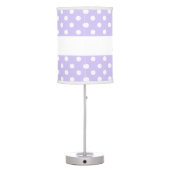 Purple Polka Dots Custom Name V085 Table Lamp (Back)