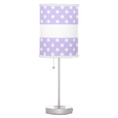 Purple Polka Dots Custom Name V085 Table Lamp (Right)