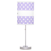 Purple Polka Dots Custom Name V085 Table Lamp (Front)
