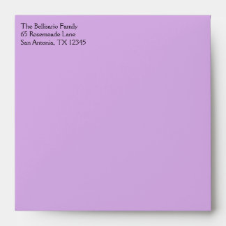 Purple Polka Dots Envelope for 5.25" Sq. Size