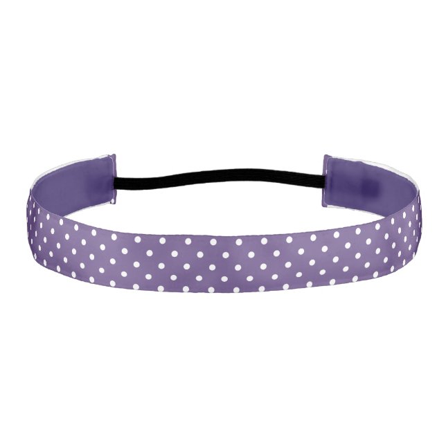 Purple Polka Dots Headband (Front)