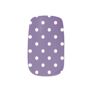 Purple Polka Dots Minx Nail Art