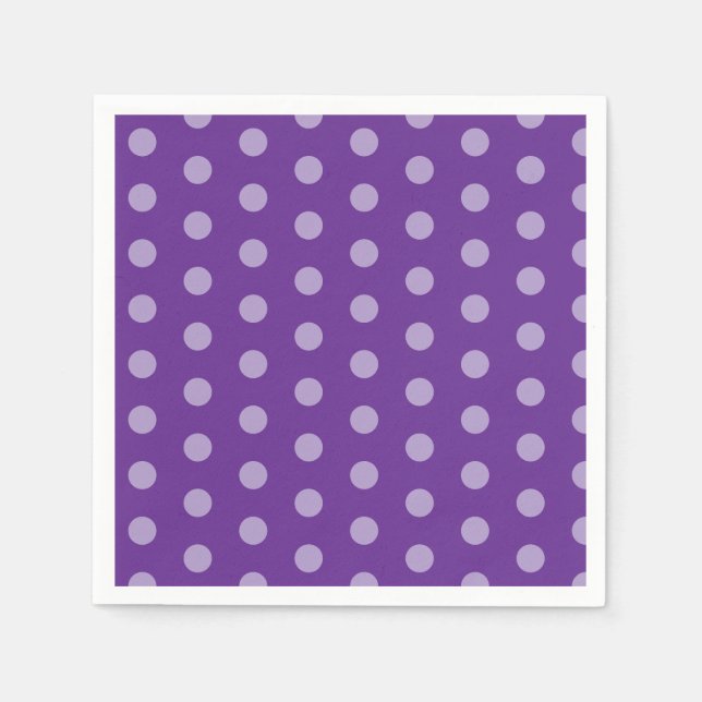 Purple Polka Dots  Napkins (Front)