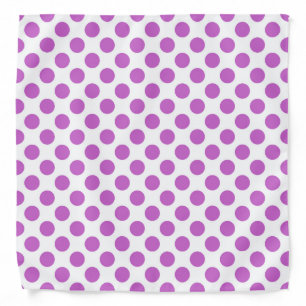 Purple polka dots pattern bandana