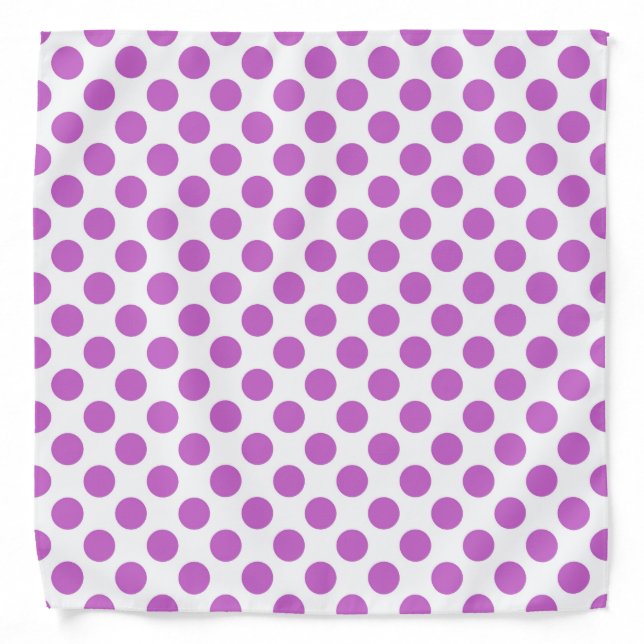 Purple polka dots pattern bandana (Front)