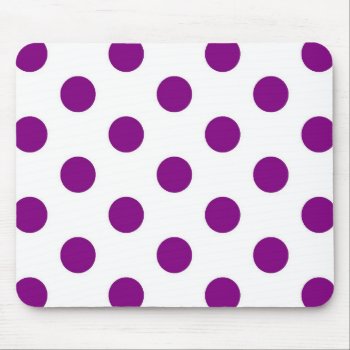 Purple Polka Dots Pattern Mouse Pad by stdjura at Zazzle