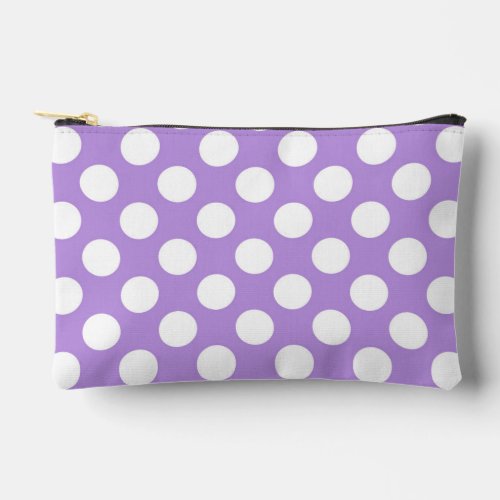 Purple Polka Dots Polka Dot Pattern Dots Dotted Accessory Pouch