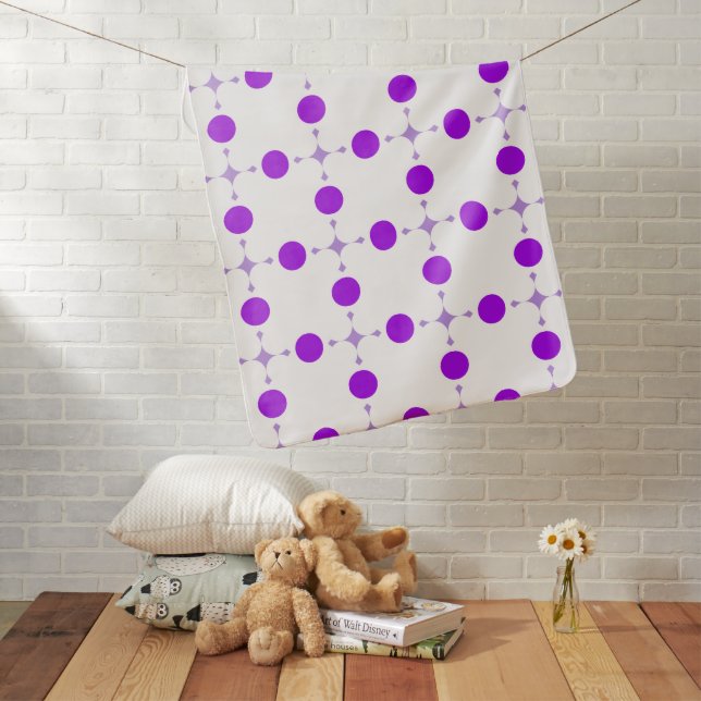 Purple Polka Dots, Polka Dot Pattern, Dots, Dotted Baby Blanket (In Situ)