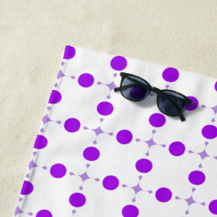 Purple Polka Dots, Polka Dot Pattern, Dots, Dotted Beach Towel