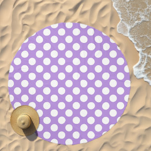 Purple Polka Dots, Polka Dot Pattern, Dots, Dotted Beach Towel
