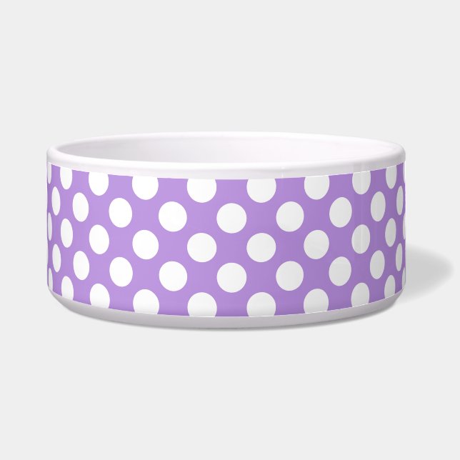 Purple Polka Dots, Polka Dot Pattern, Dots, Dotted Bowl (Front)