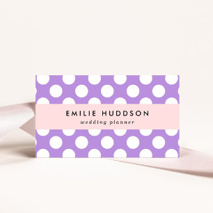 Purple Polka Dots, Polka Dot Pattern, Dots, Dotted Business Card