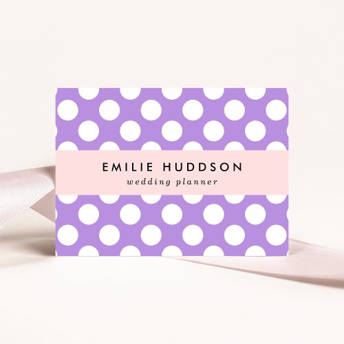 Purple Polka Dots Polka Dot Pattern Dots Dotted Business Card