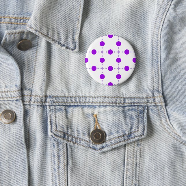 Purple Polka Dots, Polka Dot Pattern, Dots, Dotted Button (In Situ)