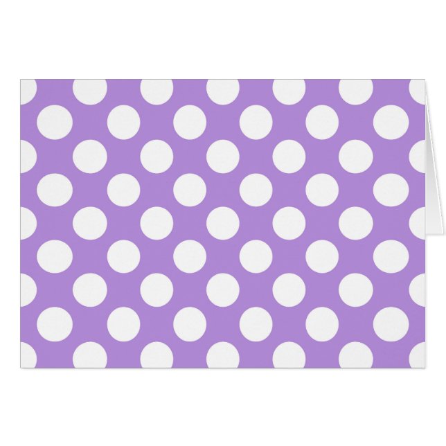 Purple Polka Dots, Polka Dot Pattern, Dots, Dotted Cards (Front Horizontal)