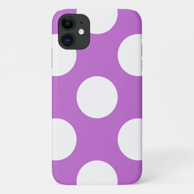 Purple Polka Dots, Polka Dot Pattern, Dots, Dotted Case-Mate iPhone Case (Back)
