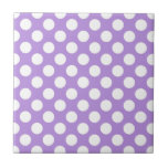 Purple Polka Dots, Polka Dot Pattern, Dots, Dotted Ceramic Tile