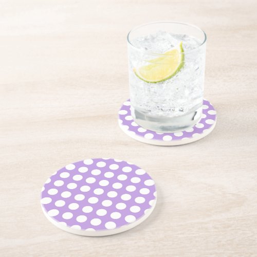 Purple Polka Dots Polka Dot Pattern Dots Dotted Coaster