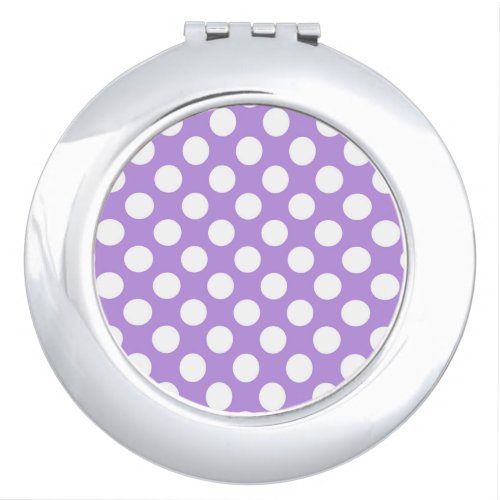 Purple Polka Dots Polka Dot Pattern Dots Dotted Compact Mirror