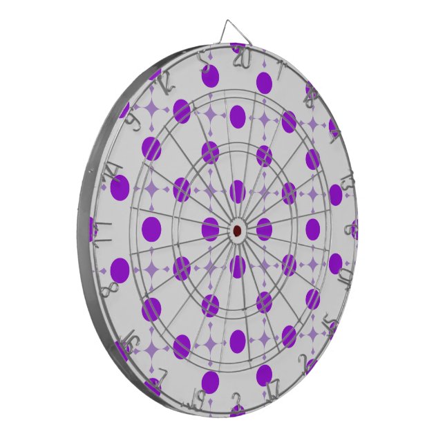 Purple Polka Dots, Polka Dot Pattern, Dots, Dotted Dart Board (Front Left)