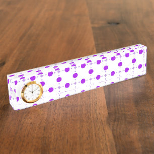 Purple Polka Dots, Polka Dot Pattern, Dots, Dotted Desk Name Plate