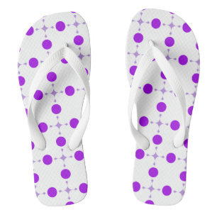 Purple Polka Dots, Polka Dot Pattern, Dots, Dotted Flip Flops