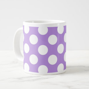 Purple Polka Dots, Polka Dot Pattern, Dots, Dotted Giant Coffee Mug