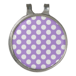 Purple Polka Dots, Polka Dot Pattern, Dots, Dotted Golf Hat Clip