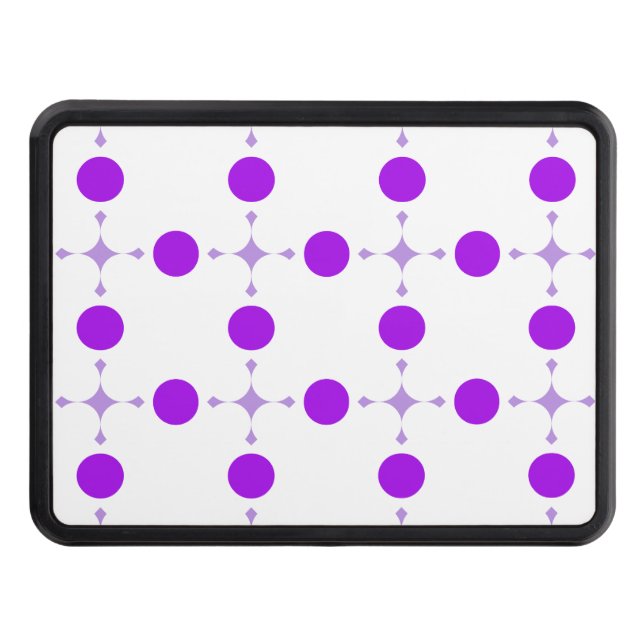 Purple Polka Dots, Polka Dot Pattern, Dots, Dotted Hitch Cover (Front)