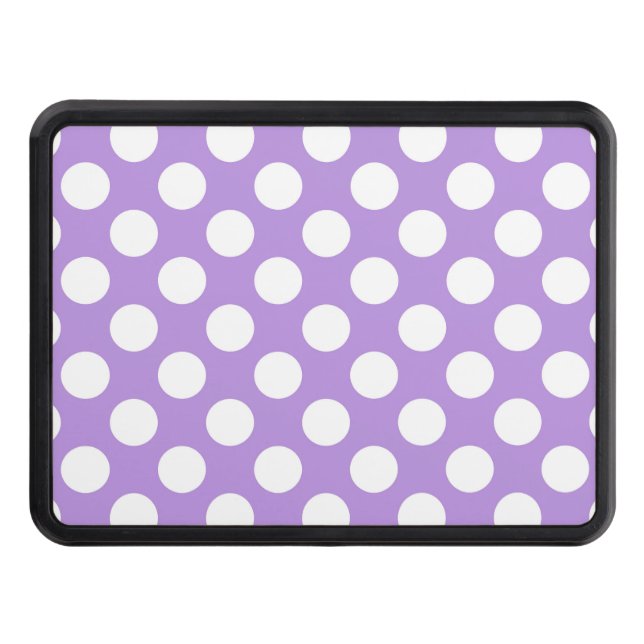 Purple Polka Dots, Polka Dot Pattern, Dots, Dotted Hitch Cover (Front)