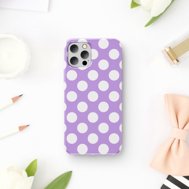 Purple Polka Dots, Polka Dot Pattern, Dots, Dotted iPhone Case (Creator Uploaded)