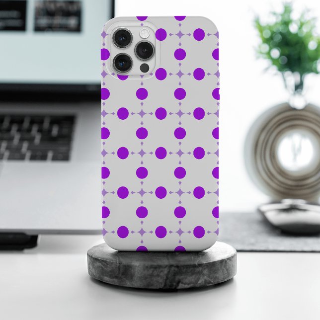 Purple Polka Dots, Polka Dot Pattern, Dots, Dotted iPhone Case (Creator Uploaded)