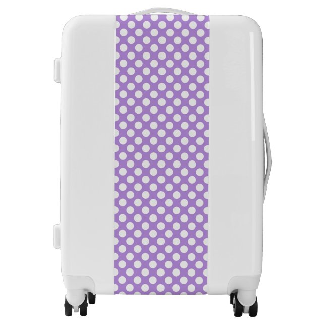 Purple Polka Dots, Polka Dot Pattern, Dots, Dotted Luggage (Front)