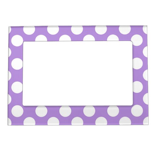 Purple Polka Dots Polka Dot Pattern Dots Dotted Magnetic Frame