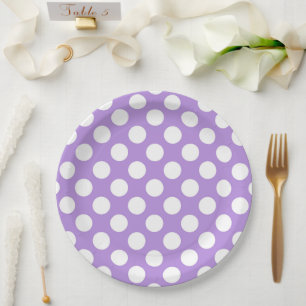 Purple Polka Dots, Polka Dot Pattern, Dots, Dotted Paper Plates