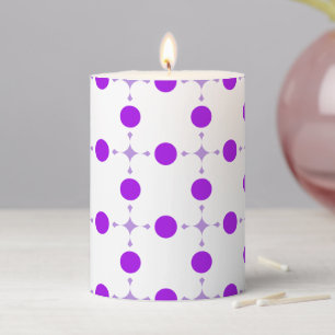 Purple Polka Dots, Polka Dot Pattern, Dots, Dotted Pillar Candle