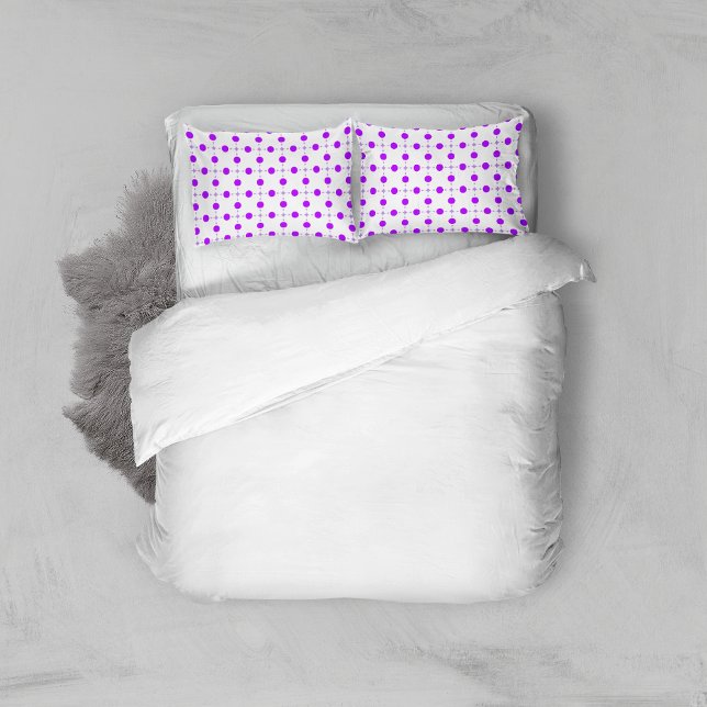 Purple Polka Dots, Polka Dot Pattern, Dots, Dotted Pillow Case (Creator Uploaded)