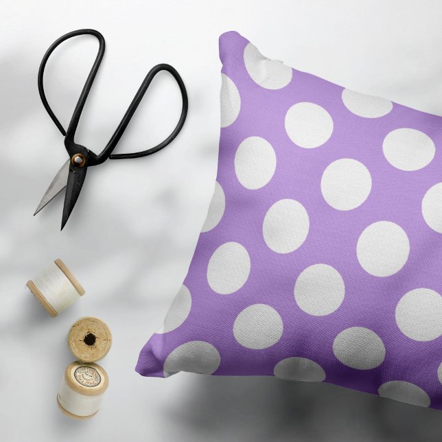 Purple Polka Dots, Polka Dot Pattern, Dots, Dotted Pillow Case (Creator Uploaded)