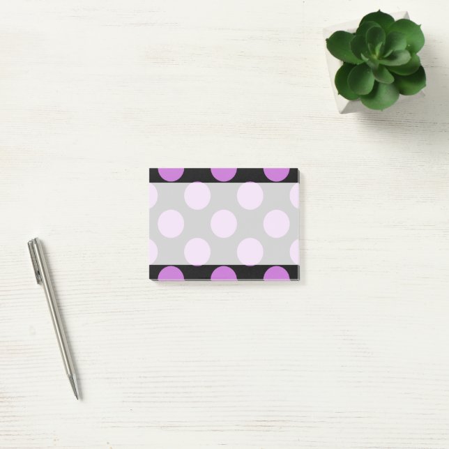 Purple Polka Dots, Polka Dot Pattern, Dots, Dotted Post-it Notes (Office)