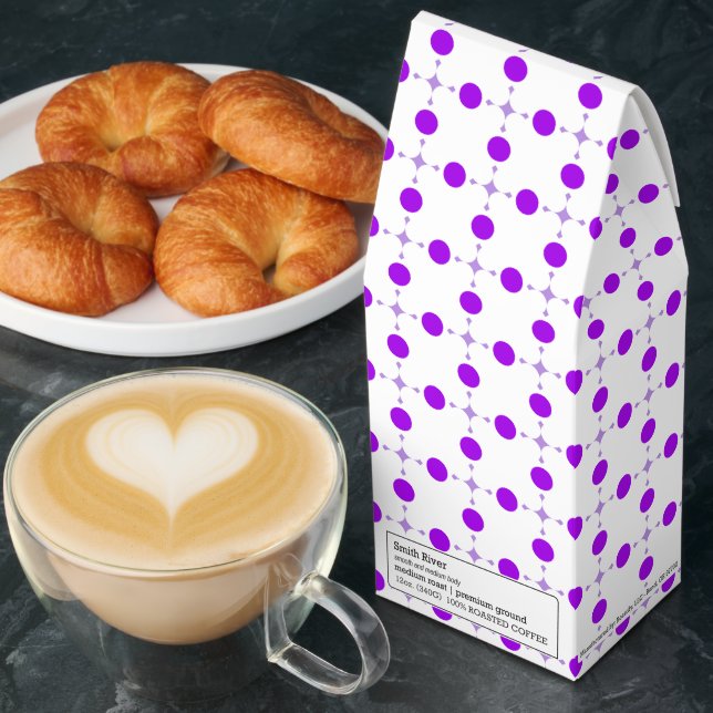 Purple Polka Dots, Polka Dot Pattern, Dots, Dotted Roasted Coffee (Breakfast)