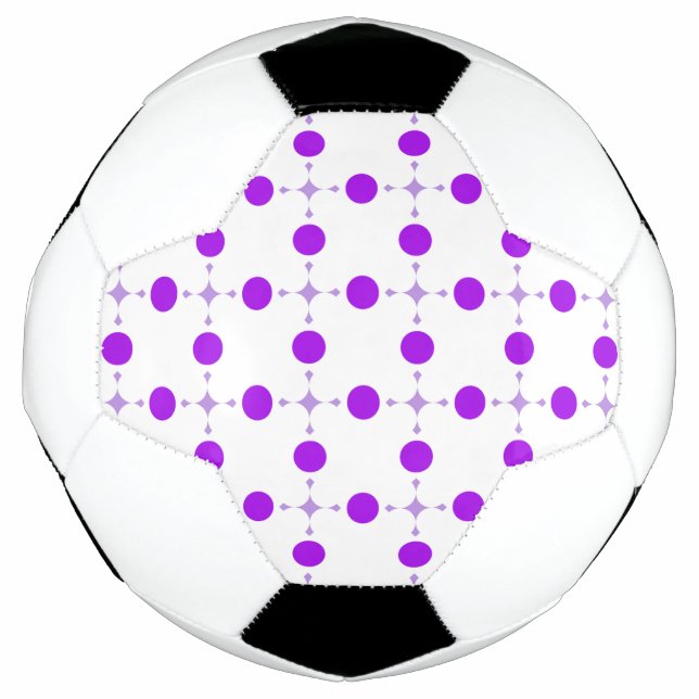 Purple Polka Dots, Polka Dot Pattern, Dots, Dotted Soccer Ball (Front)